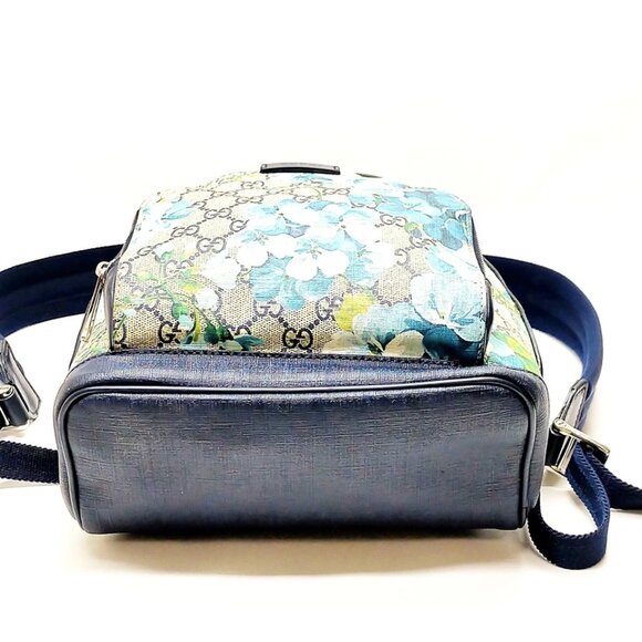 Gucci BackPack Bag Navy Blue PVC 880-061225 - Picture 5 of 13